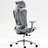 High Back Breathable Mesh Office Chair With Adjustable Lumbar, Height-Adjustable , 3D , Grey Art Furniture Option, Nylon Upholstery Equipment, Foam Fill
