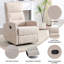 Fauteuil inclinable pivotant à 360 ° Gorana avec tissu et poches latérales Gorana-112697484