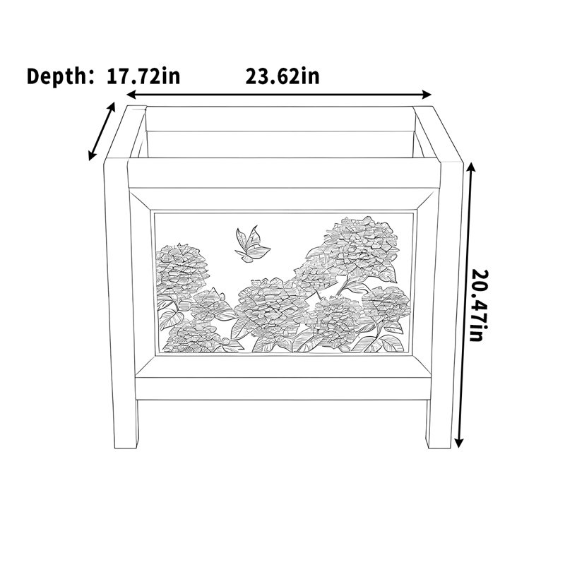 Chinese courtyard outdoor garden planter box