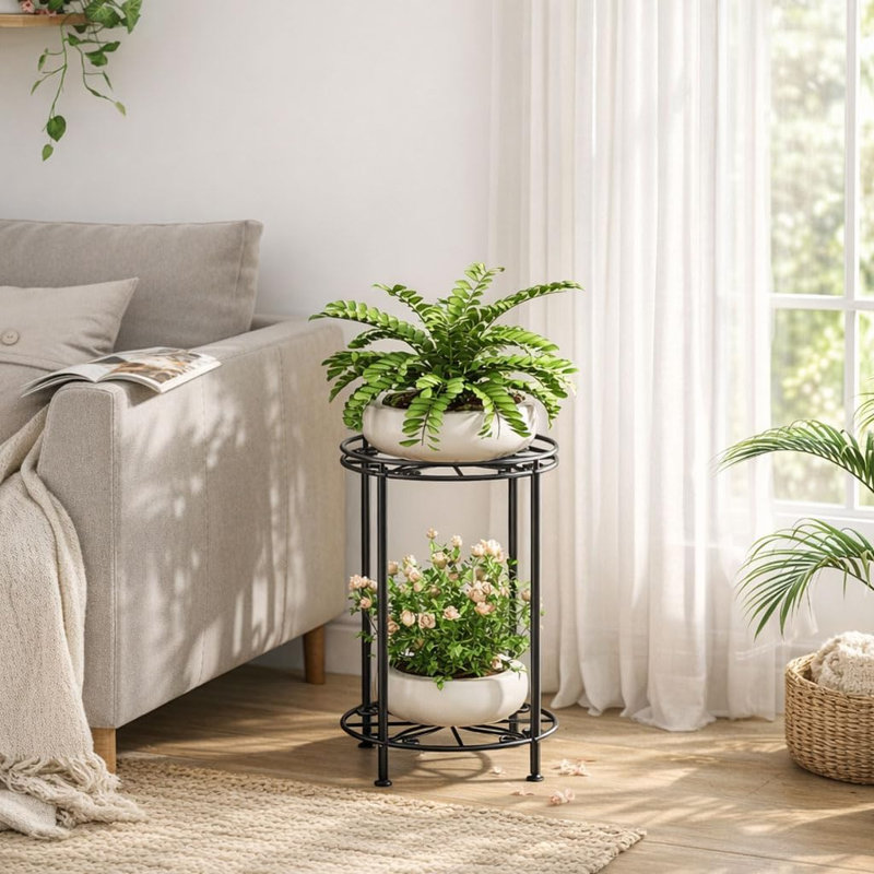 Support pour plante à 2 niveaux 10,2 po de largeur 16,4 po de hauteur