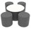 Pro Series Dry-Erase 30" Round Ottoman Table with Round 18" H Seating, 7-Piece Set