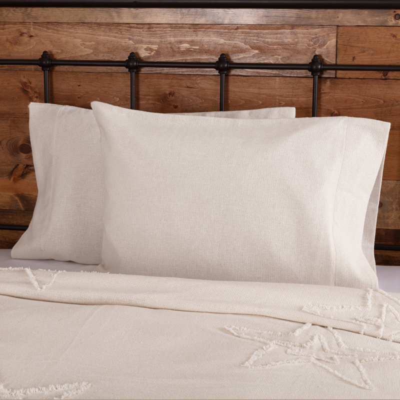  Taie d'oreiller 100% coton Burlap, Standard / simple, Naturel