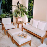 Westminster Teak Outdoor 7 - Piece Teak Conversation Set