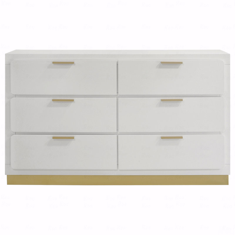 Commode 6 tiroirs, Blanc