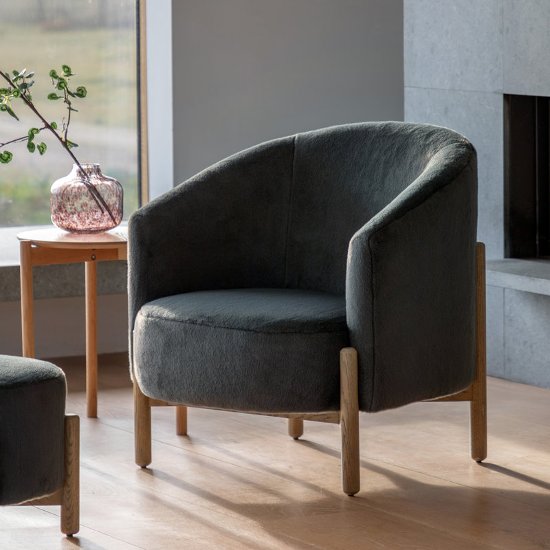 Upholstered Armchair, Blue