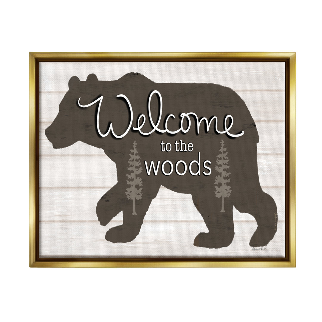 " Welcome To The Woods Cabin Sign " by Annie LaPoint Stupell Industries 