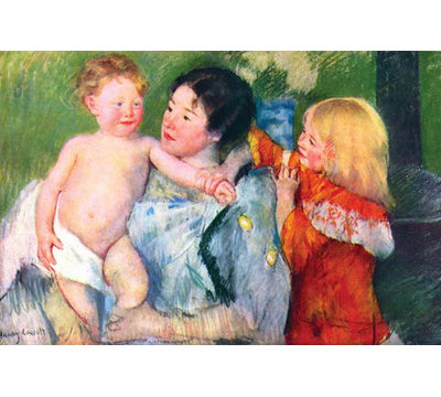 «After the Bath» par Mary Cassatt, reproduction d'art