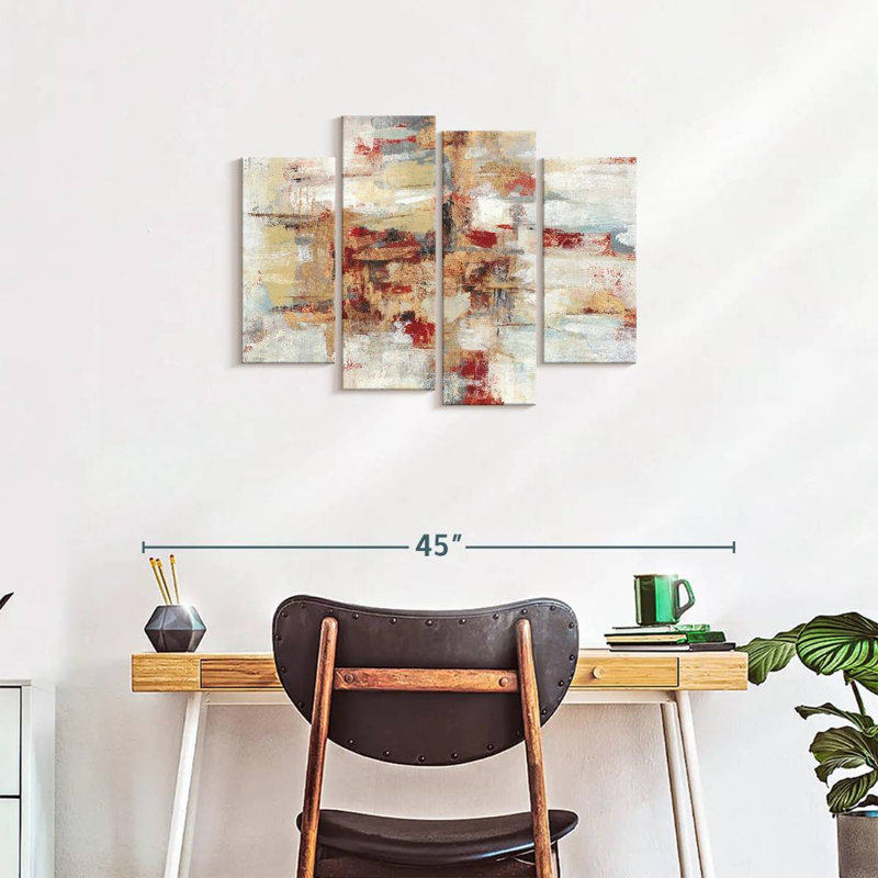 «Old Bridge Reminiscence», reproduction sur toile 4 pièces, H 22 po x l 36 po x P 1 po