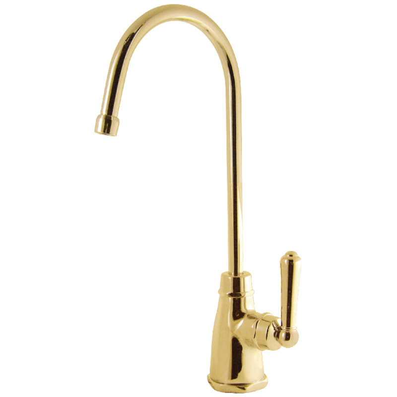 Kingston Brass Magellan Single-Handle 1-Hole Deck Mount Water Filtration Faucet, Polished Brass