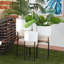 Ensemble de jardinières d'intérieur et d'extérieur en métal 3 pièces