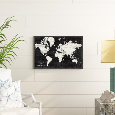 Carte du monde noire