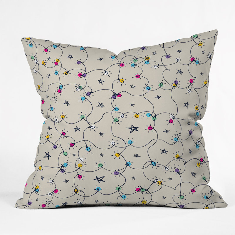 Coussin décoratif intérieur / extérieur Fairy Lights, 18 po x 18 po
