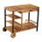 Solid Wood and Metal Weather Resistant Outdoor Bar Cart