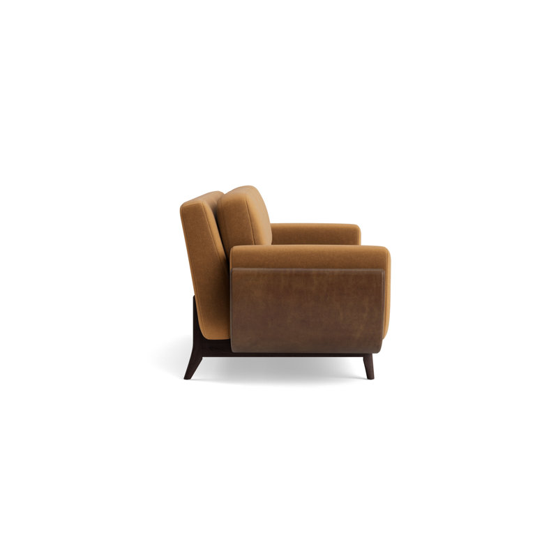 Regatta 90 Sofa, Performance Velvet - Hazelnut/Bedford - Tobacco, Java