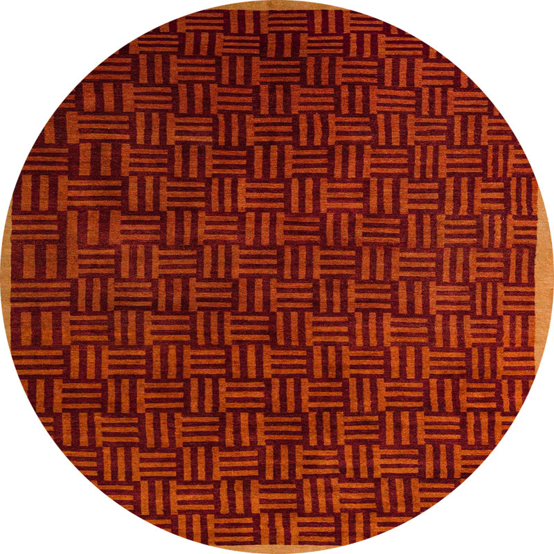 Abstract Indoor Rug, Round 7'