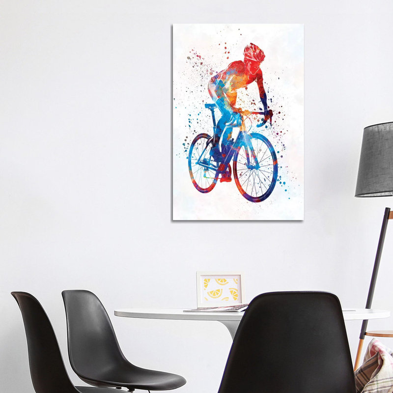 Woman Triathlon Cycling 06 by Paul Rommer - Wrapped Canvas Painting, 101.6 cm H x 66.04 cm W