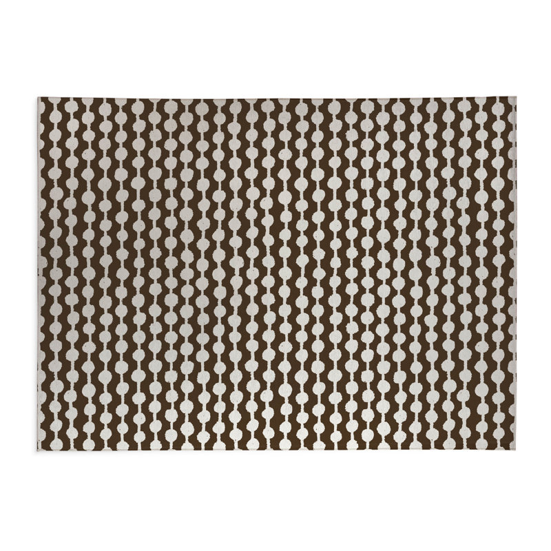 Tapis de cuisine Dot Dot, Brun moka, Rectangle 4pi x 6 pi