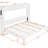 Queen-size Bed, Pattern, White, Led Under, Built-in Outlet White Bed With , Printed, Under, Charging