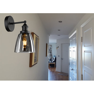 Gaige 1-light Dimmable Industrial Style Armed Sconce Wall Light