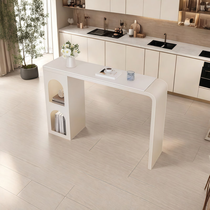 Hage, Crème, crème, H 41,3 po x L 15,7 po x l 55,1 po, Blanc