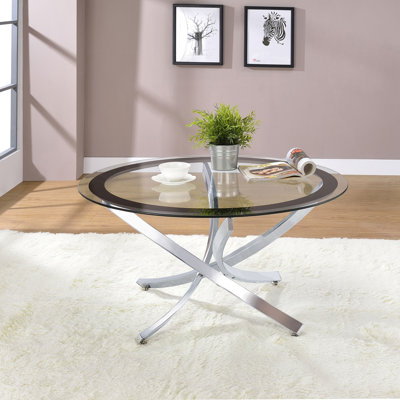 Round Glass Top Coffee Table
