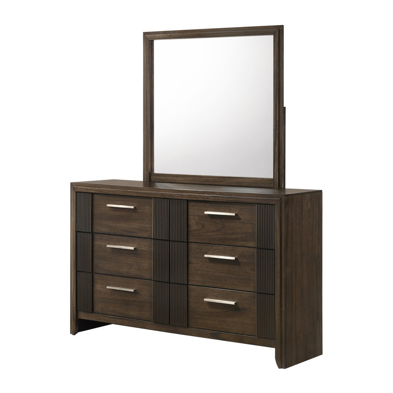 Miroir de chambre Carlton Brown (miroir seulement), Brun