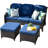 Harbin 72.83'' Wide Rectangle Wicker Patio Sofa with Cushions-2044157379