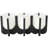 Cole And Grey Wood Hurricane 3 Slot Decorative Candle Holder