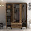Berend 4 Door Manufactured Wood Wardrobe-494198748