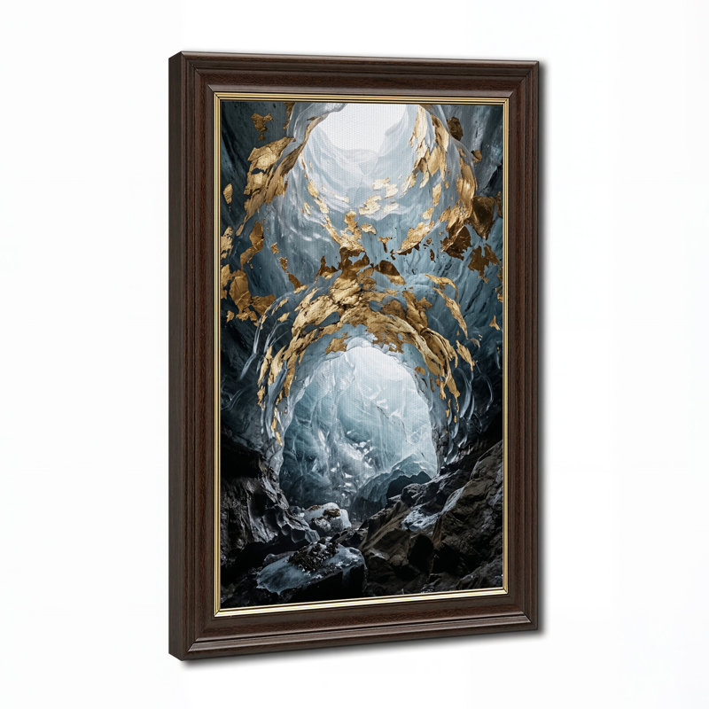 Art mural sur toile Blue Ice Cave, H 18 po x l 12 po