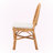 Nadra Dining Chair in Natural Rattan with Curved Backrest and Removable Cushion