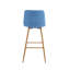 Upholstered Counter Stool with Metal Frame-471388999