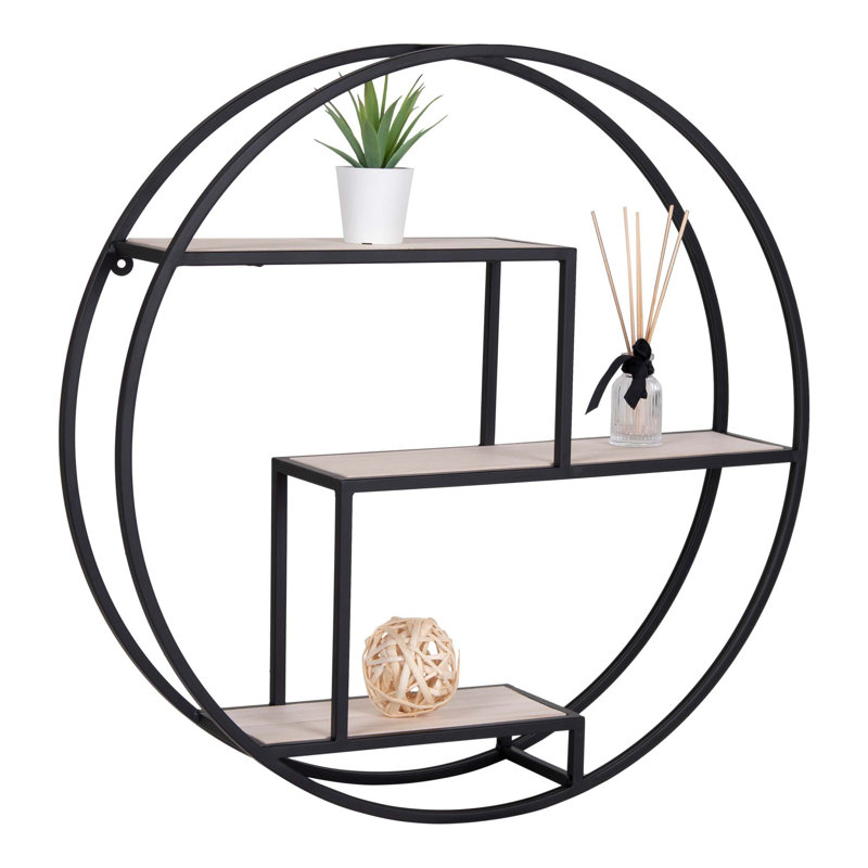 Jeter 3 Piece Circle Floating Shelf