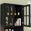 Garde-manger 71 po avec bibliothèques, meuble télé de ferme de 118,11 po de large pour téléviseur de 75 po ou moins-1760593033