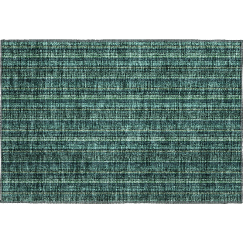 Premium Machine Washable Prisco Teal Rug, Rectangle 1'8" x 2'6"