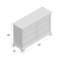 Commode double 8 tiroirs Angelinne