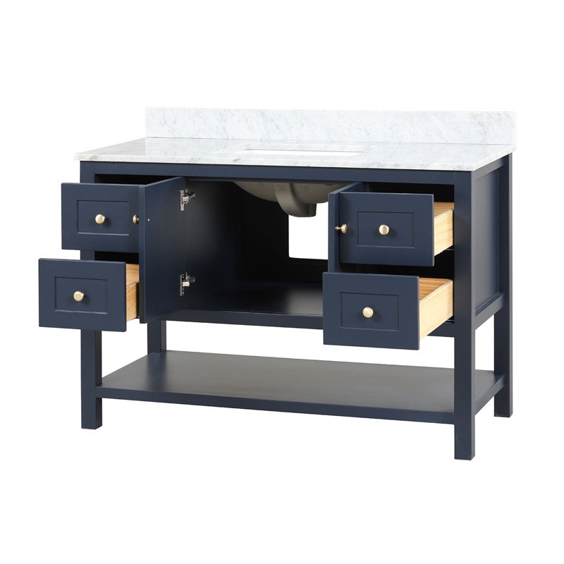 Bristol 47.25'' Single Bathroom Vanity with Marble Top