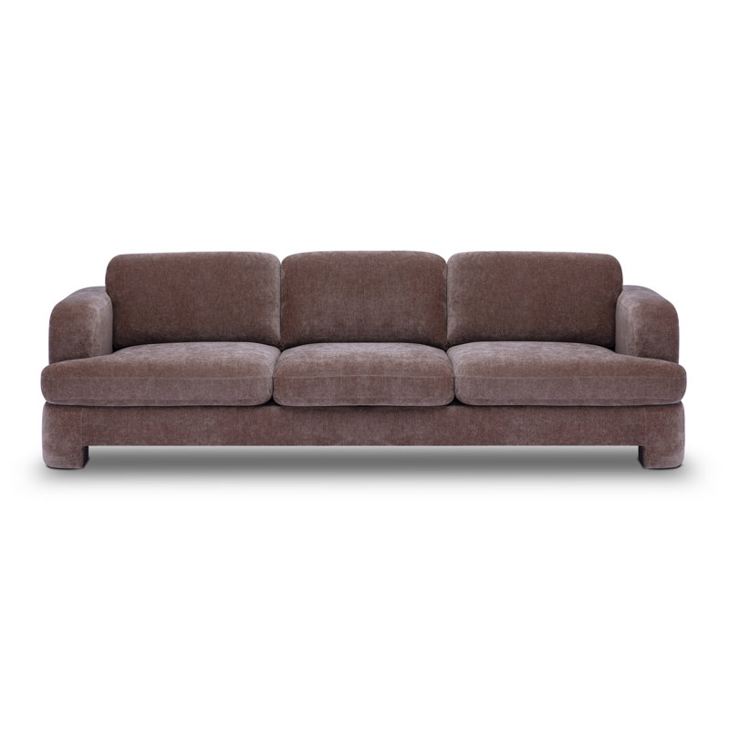 Halsey Brown Textured Fabric Sofa