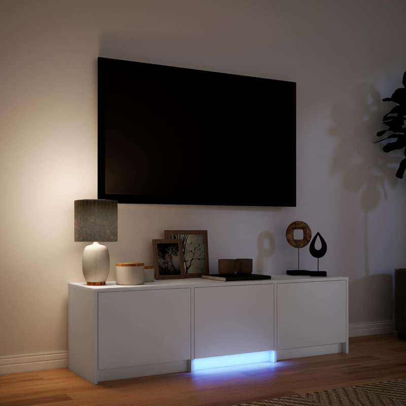Unfinished TV Stand, 40cm H x 140cm L x 34cm W, White