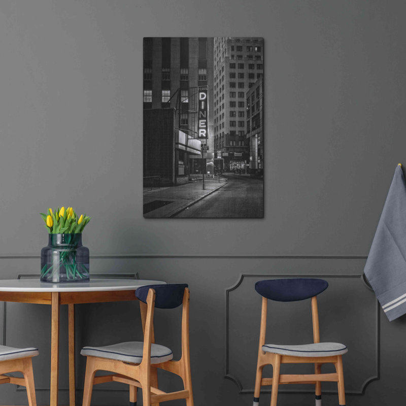 «Diner», impression sans cadre sur métal, H 36 po x l 24 po x P 0,13 po