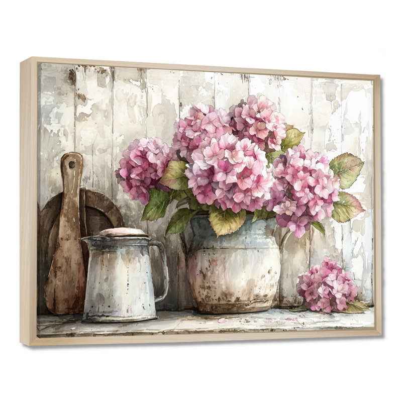 Dormalee - Floral Wall Art, 24" H x 32" W, Impression sur cadre flottant, Naturel