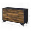 Commode 6 tiroirs noyer et noir