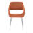 Lake Fabric Upholstered Dining Chair with Chrome Metal Legs-96382168-96382166