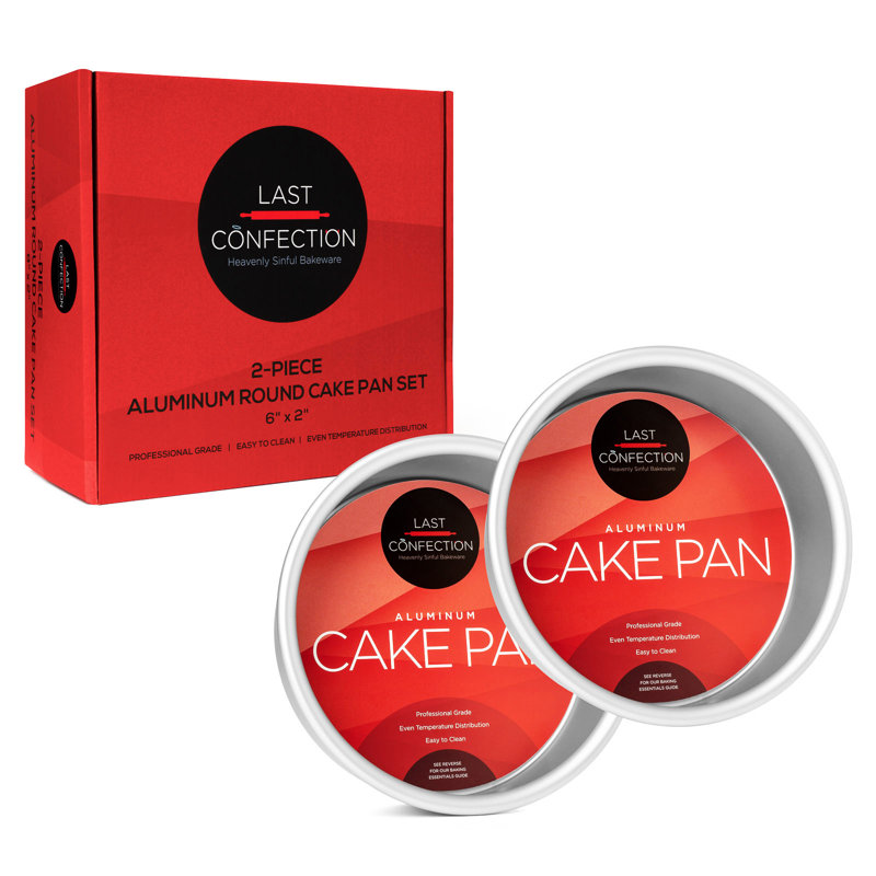 6-Inch Round Aluminum Cake Pan Set