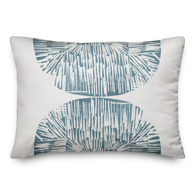 Coussin en forme de coquillage abstrait