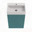 Meuble-lavabo rayé noir mat avec lavabo en céramique-349107822