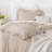 Andency Oversized King Comforter Set 120x98, 3 Pieces Ruffle Shabby Chic Famhouse Bedding Set, All Season Lightweight Fluffy Bed Set for Girls Women, Khaki-124610471-124610460
