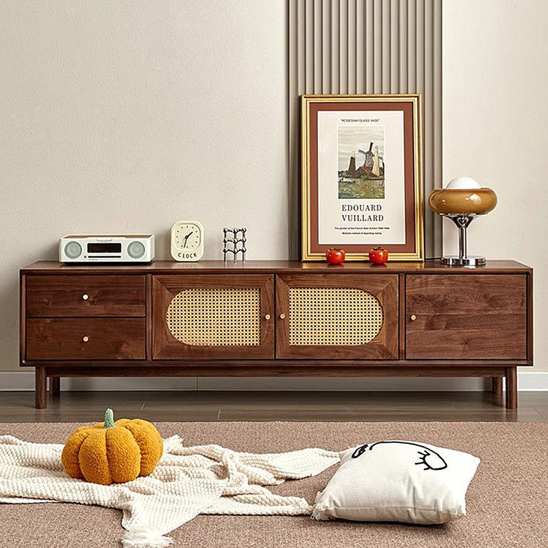 Meuble télé moderne et minimaliste multifonctionnel, H 21,65 po x L 94,49 po x l 15,75 po 