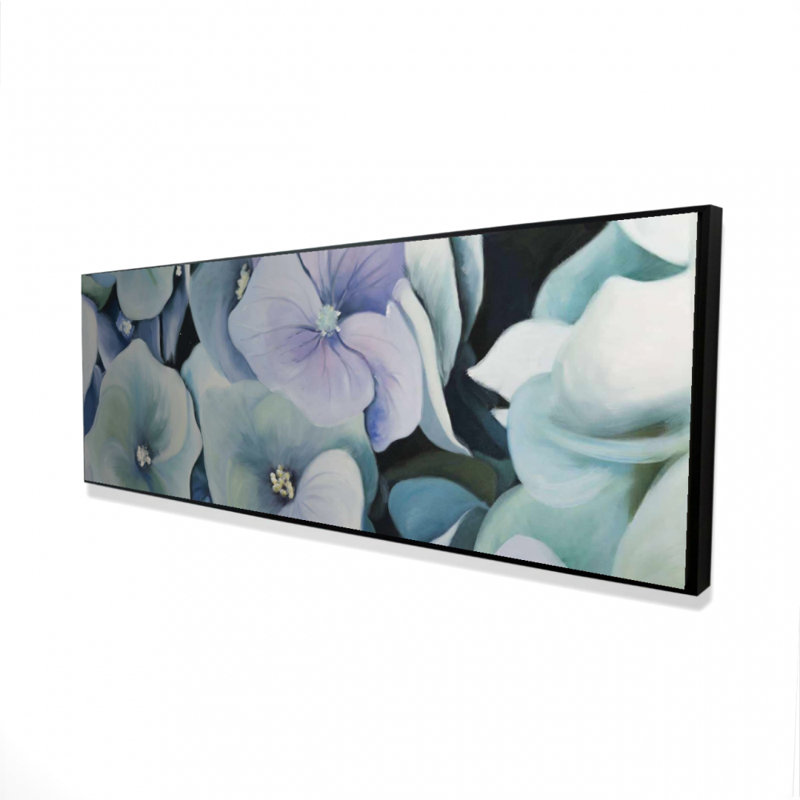 «Hortensia» sur toile, H 20 po x l 60 po