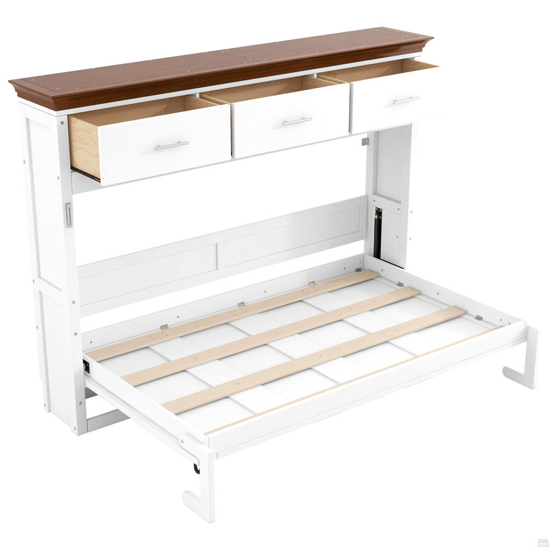 Lit escamotable simple avec 3 tiroirs